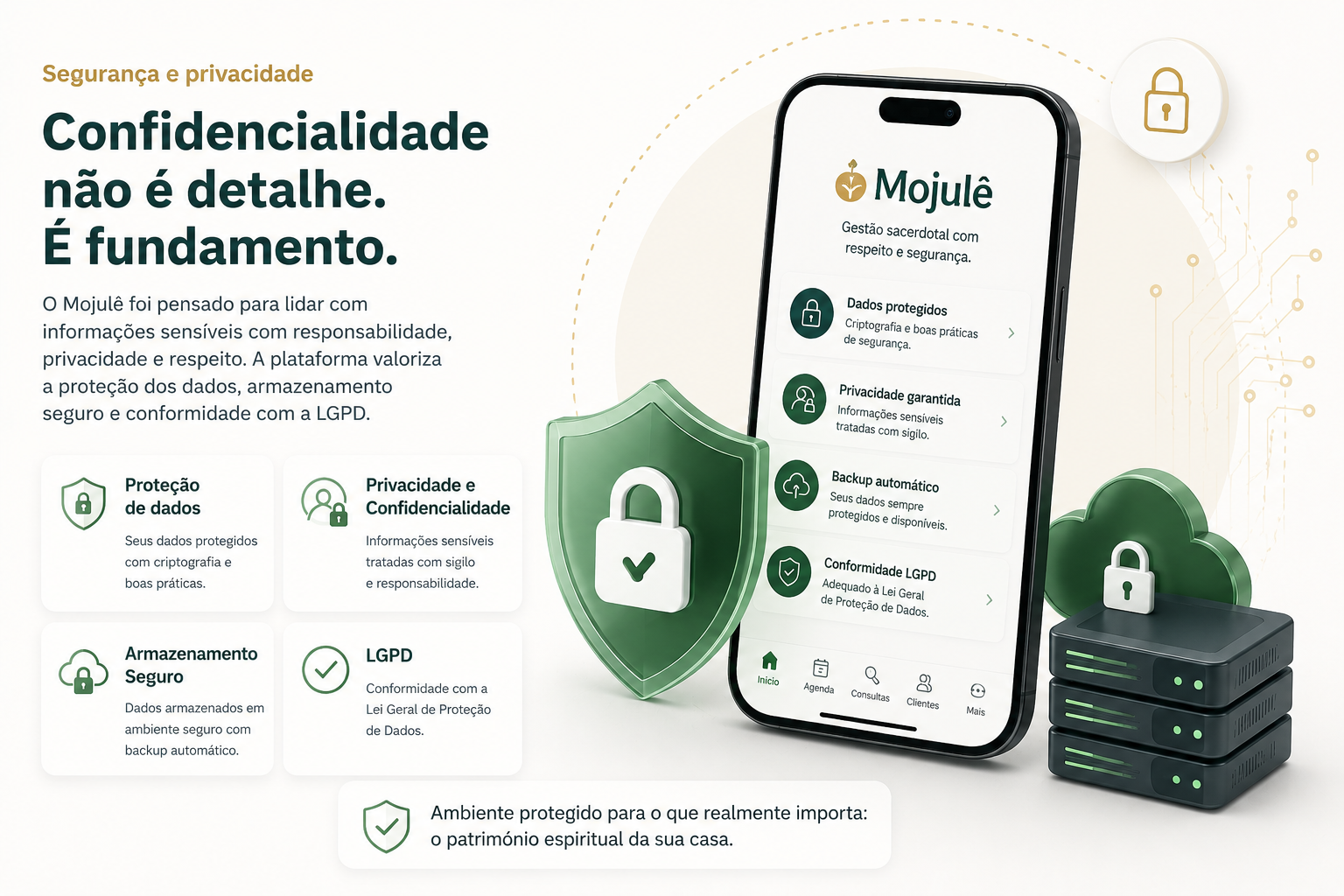 Segurança e privacidade no Mojulê: proteção, confidencialidade e LGPD